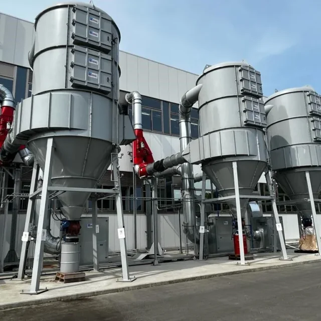 ATEX-certified explosion-proof dust collector installed in industrial facility